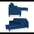Chandler Plain L Shape 6 Seater Sofa Set RHS (Blue)