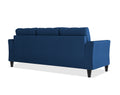 Adorn India Maddox Tufted 3 Seater Sofa (Blue) (3 Year Warranty)