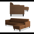 Rio Elegant L Shape 6 Seater Sofa Set (RHS) (Brown)