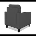 Adorn India Darcy 1 Seater Sofa (Grey) (3 Year Warranty)