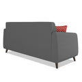 Adorn India Harlem 3 Seater Sofa (Grey) (3 Year Warranty)