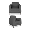 Adorn India Harlem 5 Seater 3-1-1 Sofa Set (Grey) (3 Year Warranty)