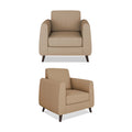 Adorn India Harlem 6 Seater 3+2+1 Fabric Sofa Set (Beige) (3 Year Warranty)