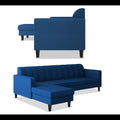 Rio Elegant L Shape 6 Seater Sofa Set (LHS) (Blue)