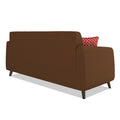 Adorn India Harlem 3 Seater Sofa (Brown)(3 Year Warranty)