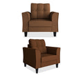 Adorn India Maddox Tufted 3-1-1 5 Seater Sofa Set (Brown) (3 Year Warranty)