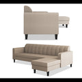 Rio Elegant L Shape 6 Seater Sofa Set (RHS) (Beige)