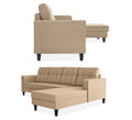 Adorn India Maddox Tufted L Shape 6 Seater Sofa Set RHS (Beige) (3 Year Warranty)