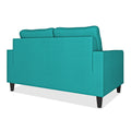 Adorn India Chandler Decent 2 Seater Sofa (Aqua Blue) (3 Year Warranty)
