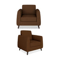 Adorn India Harlem 6 Seater 3+2+1 Fabric Sofa Set (Brown) (3 Year Warranty)
