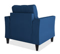Adorn India Maddox Tufted 1 Seater Sofa (Blue) (3 Year Warranty)