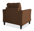 Adorn India Maddox Tufted 1 Seater Sofa (Brown) (3 Year Warranty)