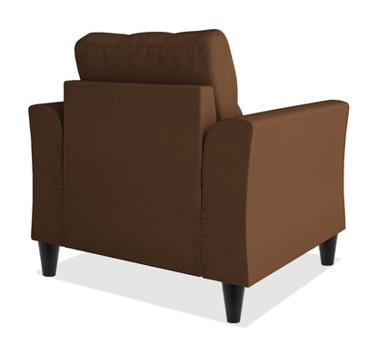 Adorn India Maddox 1 Seater Sofa (Brown) - Wood