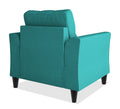 Adorn India Maddox Tufted 1 Seater Sofa (Aqua Blue) (3 Year Warranty)