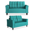 Adorn India Maddox Tufted 3+2+1 6 Seater Sofa Set (Aqua Blue) (3 Year Warranty)
