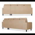 Chandler Plain L Shape 6 Seater Sofa Set RHS (Beige)