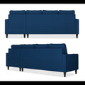 Chandler Plain L Shape 6 Seater Sofa Set RHS (Blue)