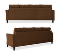 Adorn India Maddox Tufted L Shape 5 Seater Sofa Set LHS (Brown) (3 Year Warranty)