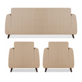 Adorn India Harlem 5 Seater 3-1-1 Sofa Set (Beige) (3 Year Warranty)