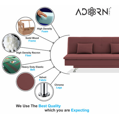 Adorn India New Aspen 3 Seater Sofa Cum Bed 4X6
