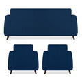 Adorn India Harlem 5 Seater 3-1-1 Sofa Set (Blue)(3 Year Warranty)