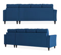 Adorn India Maddox Tufted L Shape 6 Seater Sofa Set RHS (Blue) (3 Year Warranty)