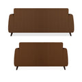Adorn India Harlem 5 Seater 3+2 Fabric Sofa Set (Brown) (3 Year Warranty)