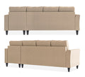 Adorn India Maddox Tufted L Shape 6 Seater Sofa Set RHS (Beige) (3 Year Warranty)