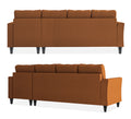 Adorn India Maddox Tufted L Shape 5 Seater Sofa Set RHS (Rust) (3 Year Warranty)
