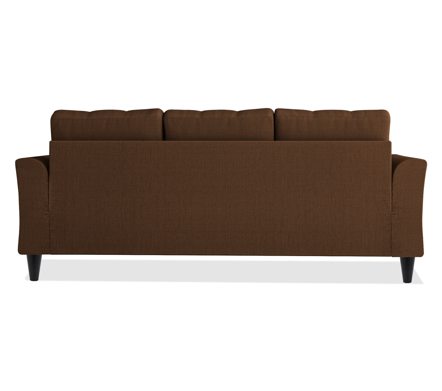 Adorn India Maddox Tufted 3 Seater Sofa (Brown)