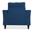 Adorn India Maddox Tufted 1 Seater Sofa (Blue) (3 Year Warranty)