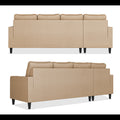 Chandler Plain L Shape 6 Seater Sofa Set Lhs (Beige)