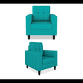 Darcy 3+1+1 5 Seater Sofa Set (Aqua Blue)