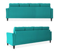 Adorn India Maddox Tufted L Shape 5 Seater Sofa Set LHS (Aqua Blue) (3 Year Warranty)