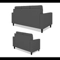 Darcy 3+2 5 Seater Sofa Set (Grey)