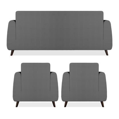 Adorn India Harlem 5 Seater 3-1-1 Sofa Set (Grey)