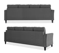 Adorn India Maddox Tufted L Shape 5 Seater Sofa Chenille Sofa Set RHS (Grey) (3 Year Warranty)