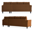 Adorn India Maddox Tufted L Shape 6 Seater Sofa Set RHS (Brown)