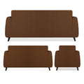 Adorn India Harlem 6 Seater 3+2+1 Fabric Sofa Set (Brown) (3 Year Warranty)