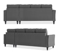 Adorn India Maddox Tufted L Shape 6 Seater Sofa Set RHS (Grey) (3 Year Warranty)