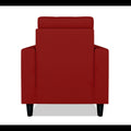 Adorn India Darcy 1 Seater Sofa (Red) (3 Year Warranty)