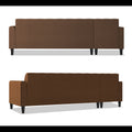 Rio Elegant L Shape 6 Seater Sofa Set (Lhs) (Brown)