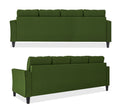 Adorn India Maddox Tufted L Shape 5 Seater Sofa Set LHS (Green) (3 Year Warranty)