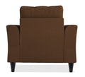 Adorn India Maddox Tufted 1 Seater Sofa (Brown) (3 Year Warranty)