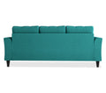 Adorn India Maddox Tufted 3 Seater Sofa (Aqua Blue) (3 Year Warranty)