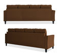 Adorn India Maddox Tufted L Shape 6 Seater Sofa Set RHS (Brown) (3 Year Warranty)