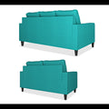 Chandler Decent 3+2 5 Seater Sofa Set (Aqua Blue)