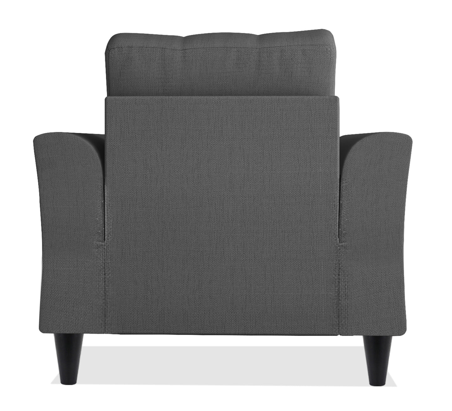 Adorn India Maddox 1 Seater Sofa (Grey) - Wood