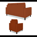 Darcy 3+1+1 5 Seater Sofa Set (Rust)