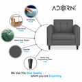 Adorn India Rio Elegant 1 Seater Sofa (3 Year Warranty)